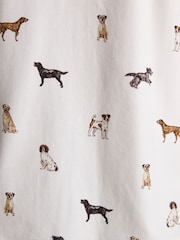 Joules X Eleanor Tomlinson White Dogs Cotton-Rich Jersey Shirt - Image 6 of 7