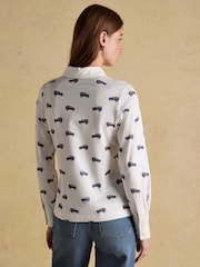 Joules X Eleanor Tomlinson White 4x4 Cotton-Rich Jersey Shirt - Image 3 of 8