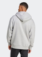adidas Grey All SZN Fleece Full Zip Hoodie - Image 3 of 7