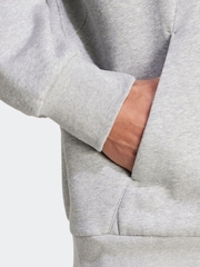 adidas Grey All SZN Fleece Full Zip Hoodie - Image 6 of 7