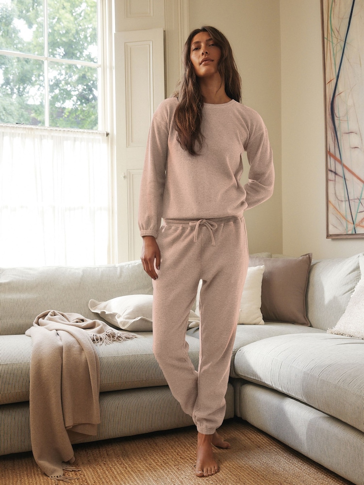 Neutral Cosy Waffle Long Sleeve Pyjamas - Image 2 of 8 Neutral Cosy Waffle Long Sleeve Pyjamas - Image 2 of 8