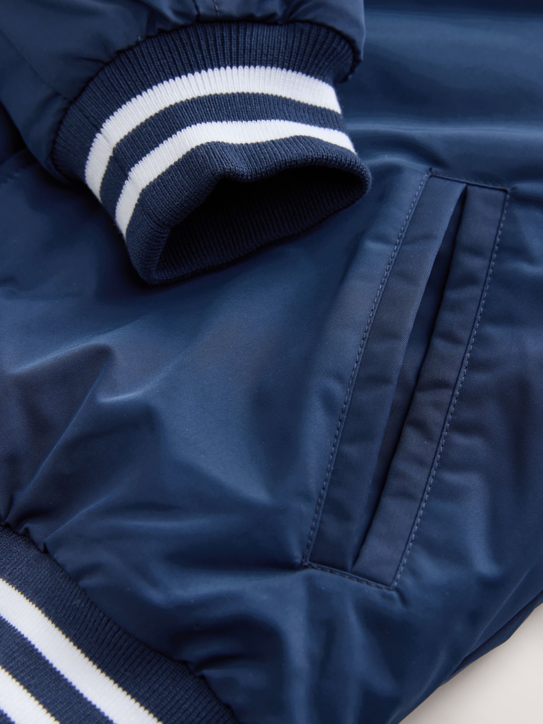 Buy Navy Hooded Varsity Bomber Jacket (3-16yrs) from Next USA