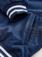 Navy Hooded Varsity Bomber Jacket (3-16yrs) - Image 10 of 11