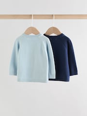 Blue 100% Cotton Knitted Baby Cardigans 2 Pack (0mths-3yrs) - Image 2 of 12
