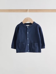 Blue 100% Cotton Knitted Baby Cardigans 2 Pack (0mths-3yrs) - Image 5 of 12