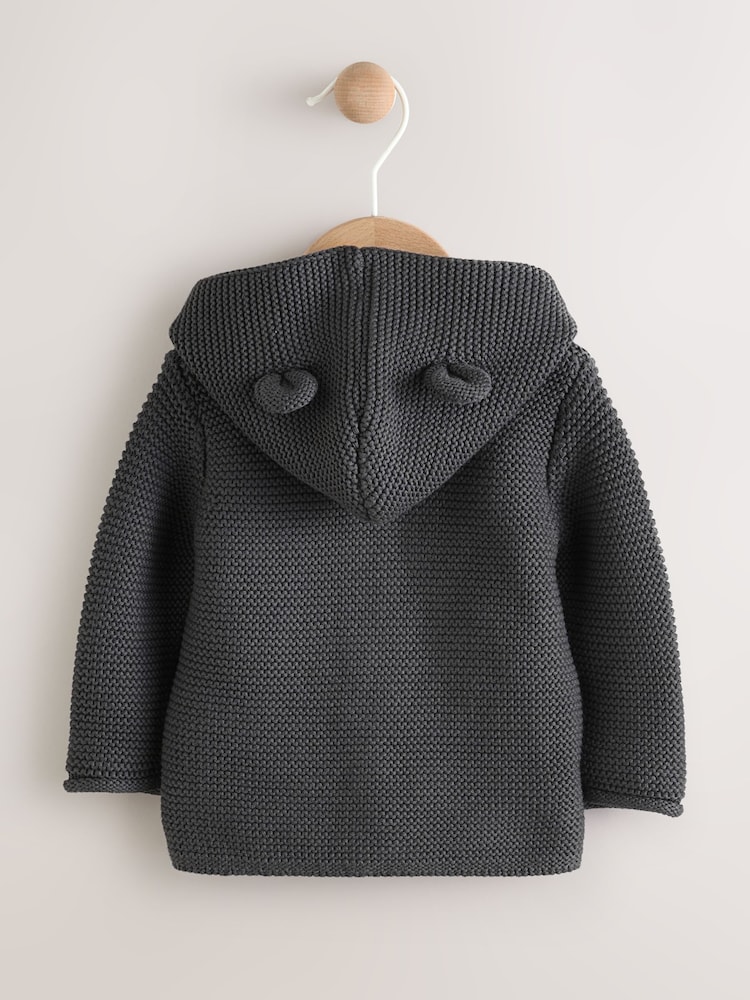 Charcoal Grey Knitted Baby Cardigan (0mths-2yrs) - Image 2 of 8