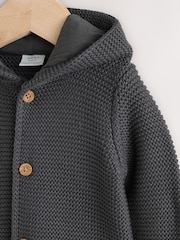 Charcoal Grey Knitted Baby Cardigan (0mths-2yrs) - Image 3 of 8