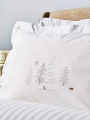 Sophie Allport White 100% Cotton Snowy Cottage Duvet Cover and Pillowcase Set - Image 2 of 5