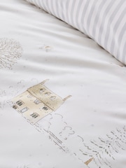 Sophie Allport White 100% Cotton Snowy Cottage Duvet Cover and Pillowcase Set - Image 3 of 5