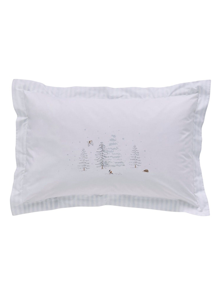 Sophie Allport White 100% Cotton Snowy Cottage Duvet Cover and Pillowcase Set - Image 5 of 5