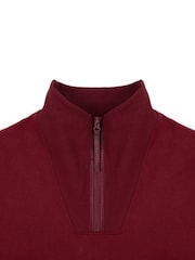 Chelsea Peers Red 100% Cotton Quarter Zip Funnel Sweater - Image 3 of 3
