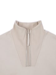 Chelsea Peers Natural 100% Cotton Quarter Zip Funnel Sweater - Image 3 of 3