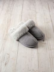Chelsea Peers Suede Sheepskin Mule Slippers - Изображение 1 из 4