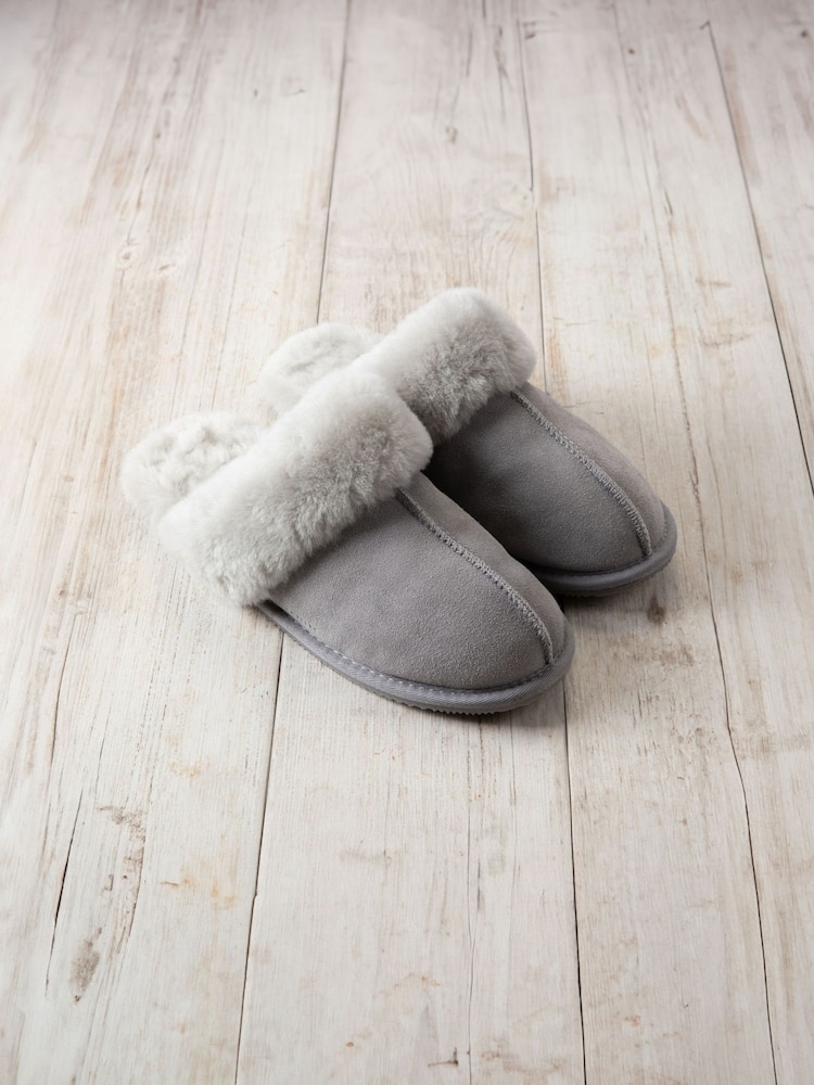 Chelsea Peers Suede Sheepskin Mule Slippers - Изображение 1 из 4