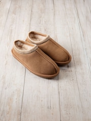 Chelsea Peers Natural Suede Sheepskin Short Boot Slippers - Image 2 of 5