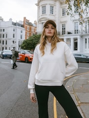 Chelsea Peers Cream 100% Cotton Quarter Zip Funnel Sweater - Image 1 of 5