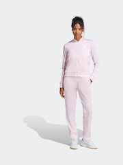 adidas Pink Essentials 3-Stripes Tracksuit - Image 1 of 8