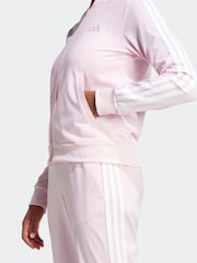 adidas Pink Essentials 3-Stripes Tracksuit - Image 4 of 8