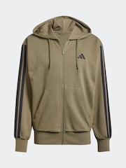 adidas Green Essentials 3-Stripes French Terry Full Zip Hoodie - Image 7 of 7