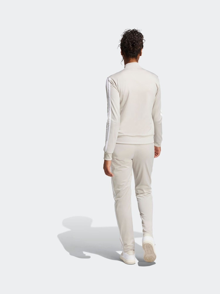 adidas Grey Essentials 3-Stripes Tracksuit - Image 2 of 8 adidas Grey Essentials 3-Stripes Tracksuit - Image 2 of 8