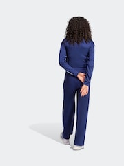 adidas Blue Teamsports 3-Stripes Open Hem Tracksuit - Image 2 of 8
