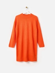 Oliver Bonas Orange Ribbed Knitted Jumper Dress - Image 3 of 8