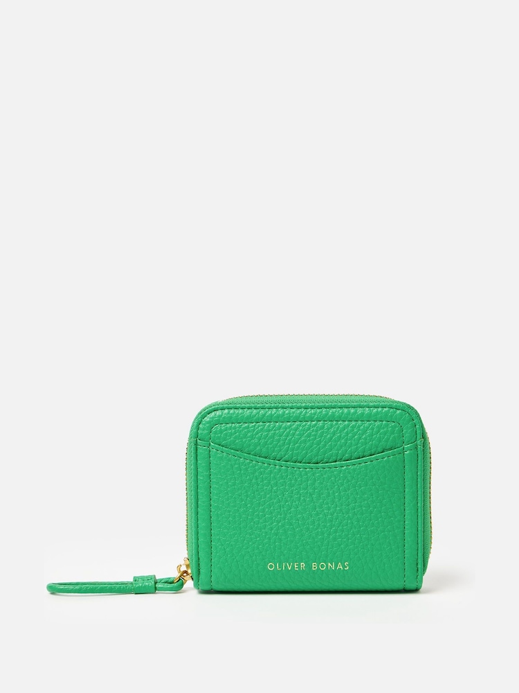 Oliver Bonas Green Lola Zip Around Purse - Image 1 of 5 Oliver Bonas Green Lola Zip Around Purse - Image 1 of 5