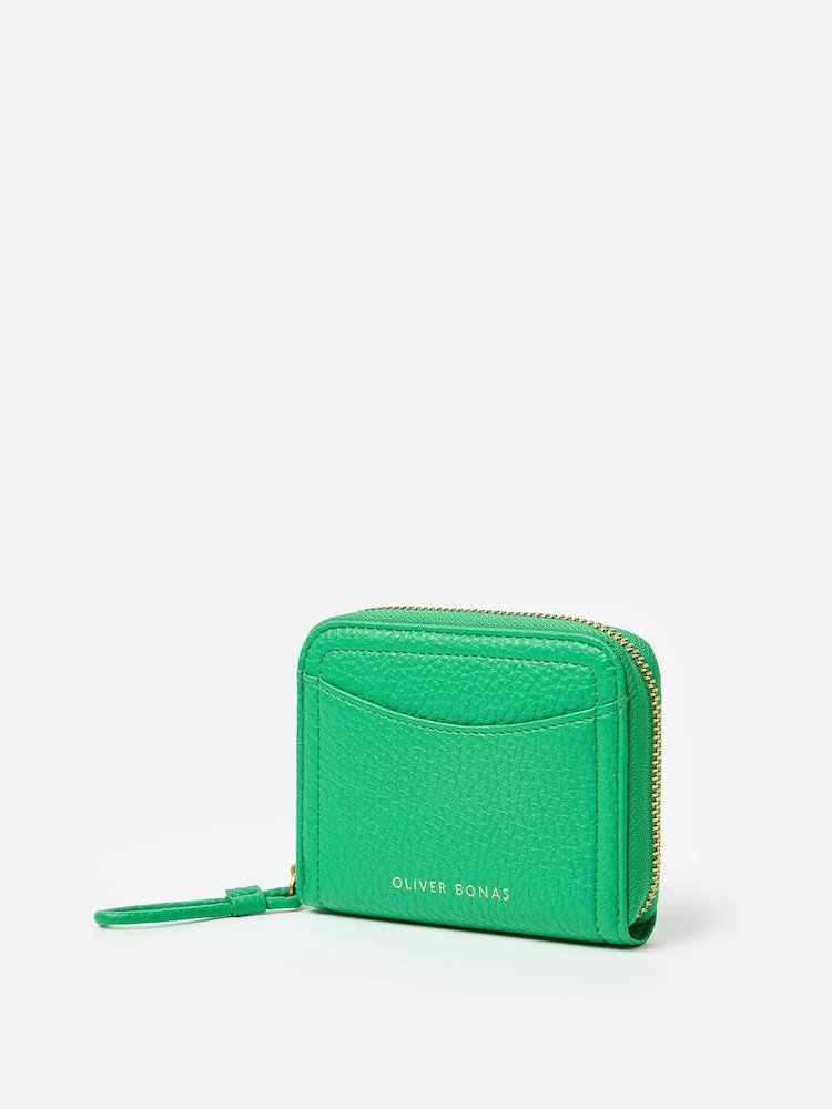 Oliver Bonas Green Lola Zip Around Purse - Image 2 of 5