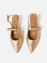 Oliver Bonas Sling Back Pointed Kitten Heels - Imagem 3 de 5
