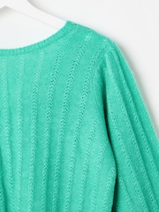 Oliver Bonas Green V-Back Knitted Top - Image 5 of 8