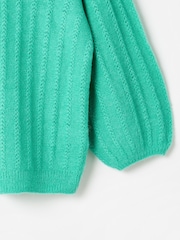 Oliver Bonas Green V-Back Knitted Top - Image 6 of 8