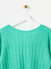Oliver Bonas Green V-Back Knitted Top - Image 7 of 8