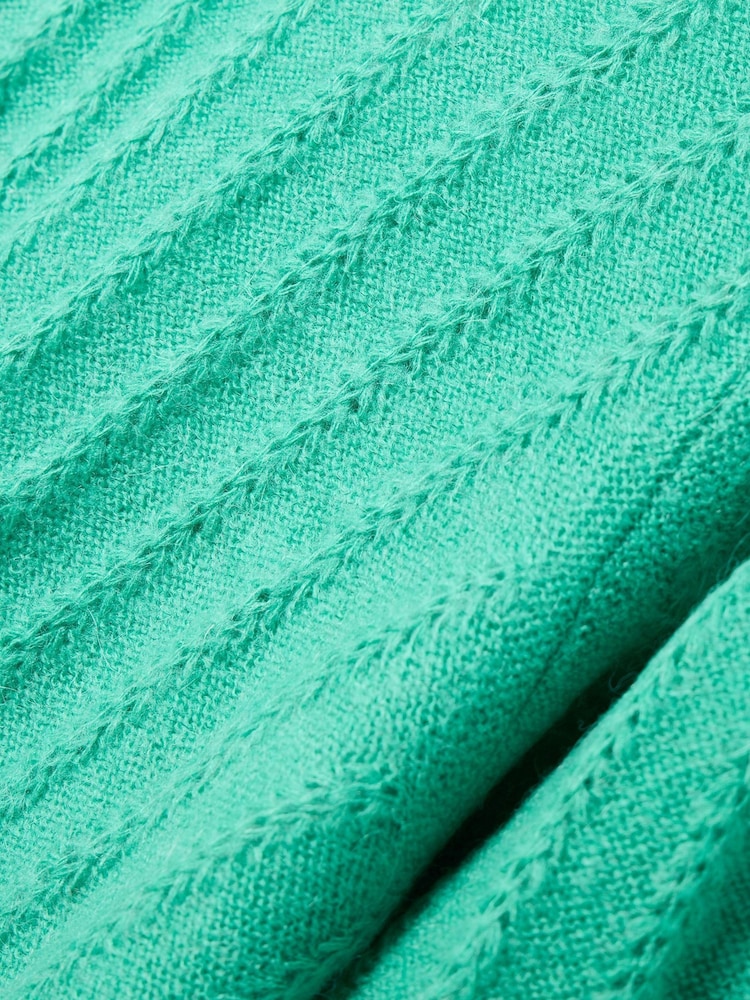 Oliver Bonas Green V-Back Knitted Top - Image 8 of 8