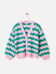 Cárdigan de punto con diseño de rayas onduladas de Oliver Bonas - Imagen 3 de 8