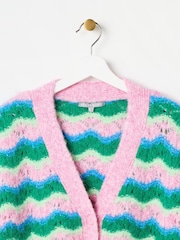 Cárdigan de punto con diseño de rayas onduladas de Oliver Bonas - Imagen 5 de 8