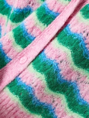 Cárdigan de punto con diseño de rayas onduladas de Oliver Bonas - Imagen 8 de 8