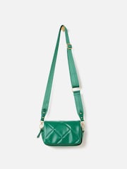 Oliver Bonas Green Caris Quilted Cross-Body Bag - Image 1 of 1