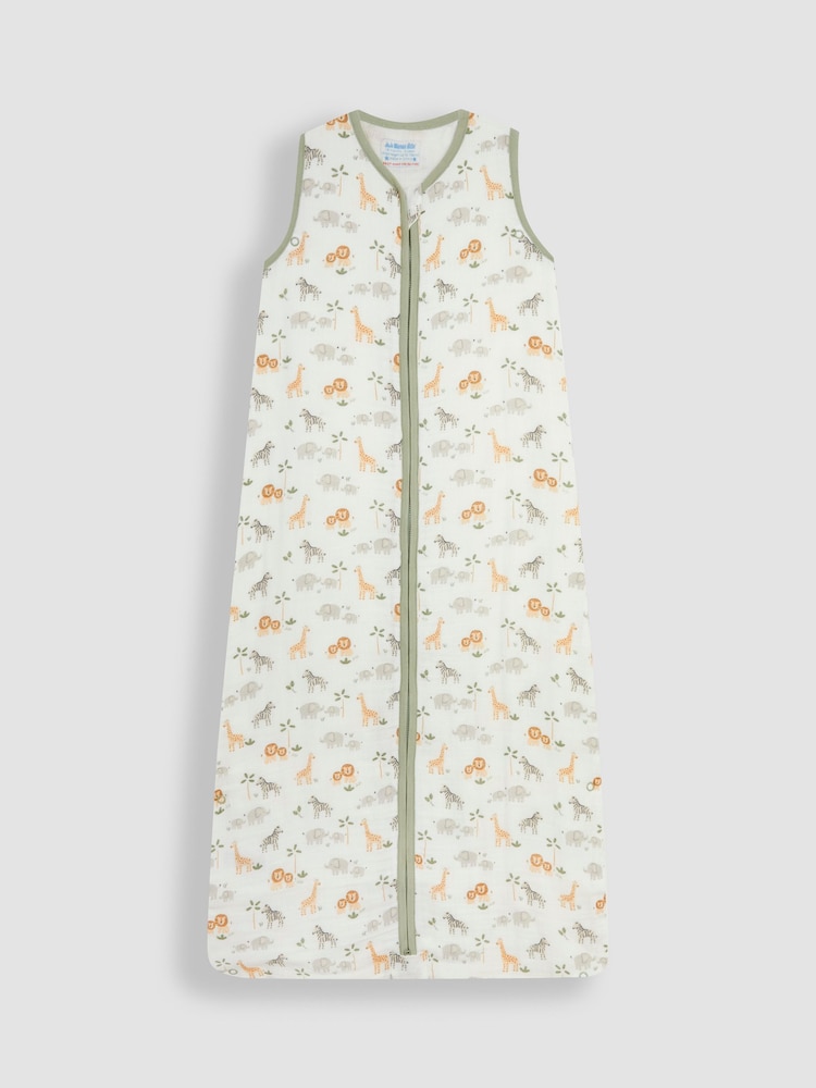 JoJo Maman Bébé Print 1 Tog Toddler Muslin Sleeping Bag - Image 1 of 2
