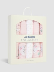 JoJo Maman Bébé 5-Pack Embroidered Muslins - Image 3 of 3