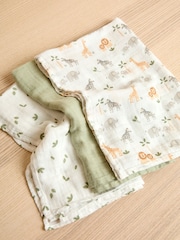 JoJo Maman Bébé 3-Pack Muslin - Image 1 of 3