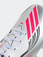 adidas White/Blue Adult F50 Messi Club Firm Ground Boots - Image 10 of 11