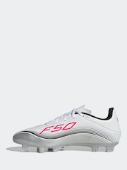 adidas White/Blue Adult F50 Messi Club Firm Ground Boots - Image 3 of 11