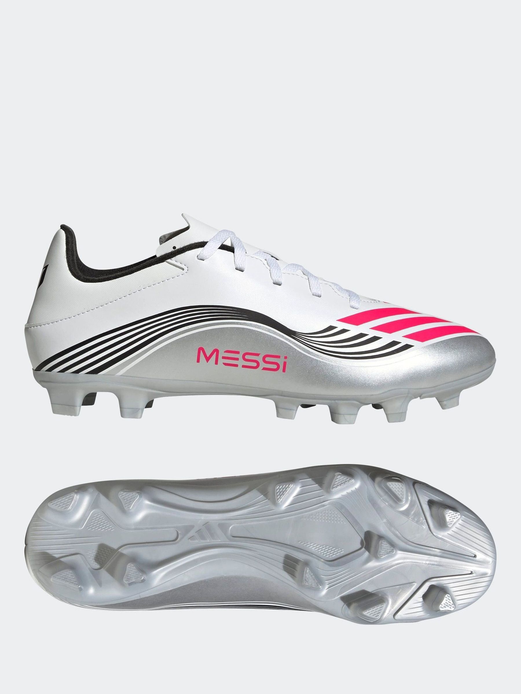 シューズ adidas F50 Messi FG Buy adidas White/Blue Adult F50 Messi Club Firm Ground Boots from