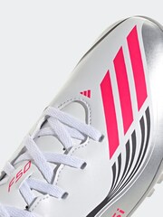 adidas White/Blue Adult F50 Messi Club Turf Boots - Image 11 of 11