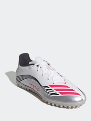 adidas White/Blue Adult F50 Messi Club Turf Boots - Image 4 of 11