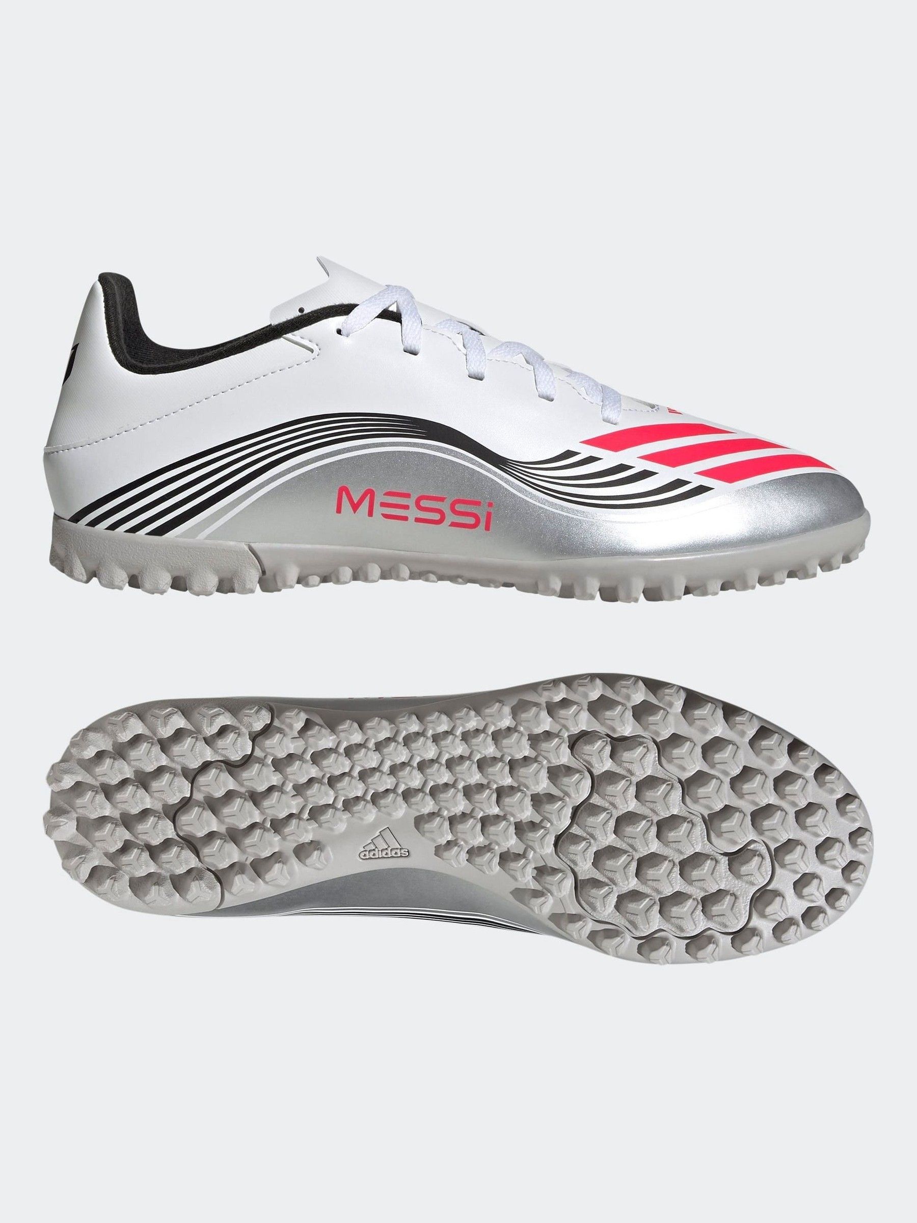 Buy adidas White/Blue Adult F50 Messi Club Turf Boots from Next USA