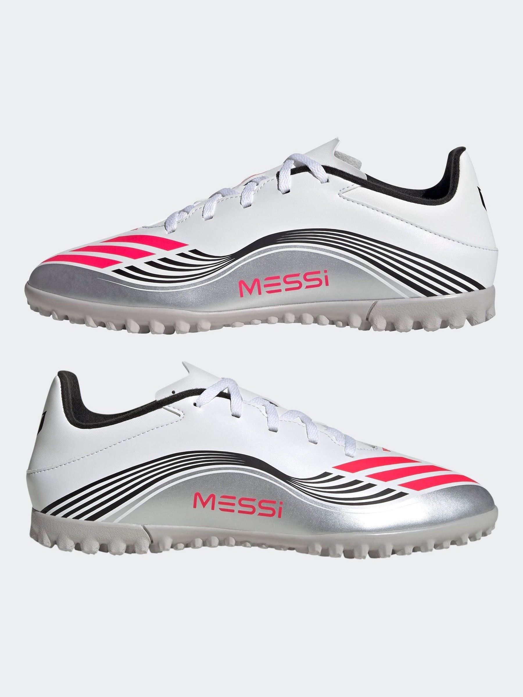 Buy adidas White/Blue Adult F50 Messi Club Turf Boots from Next USA