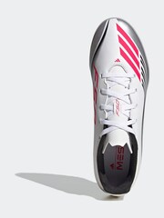 adidas White/Blue Adult F50 Messi Club Turf Boots - Image 8 of 11