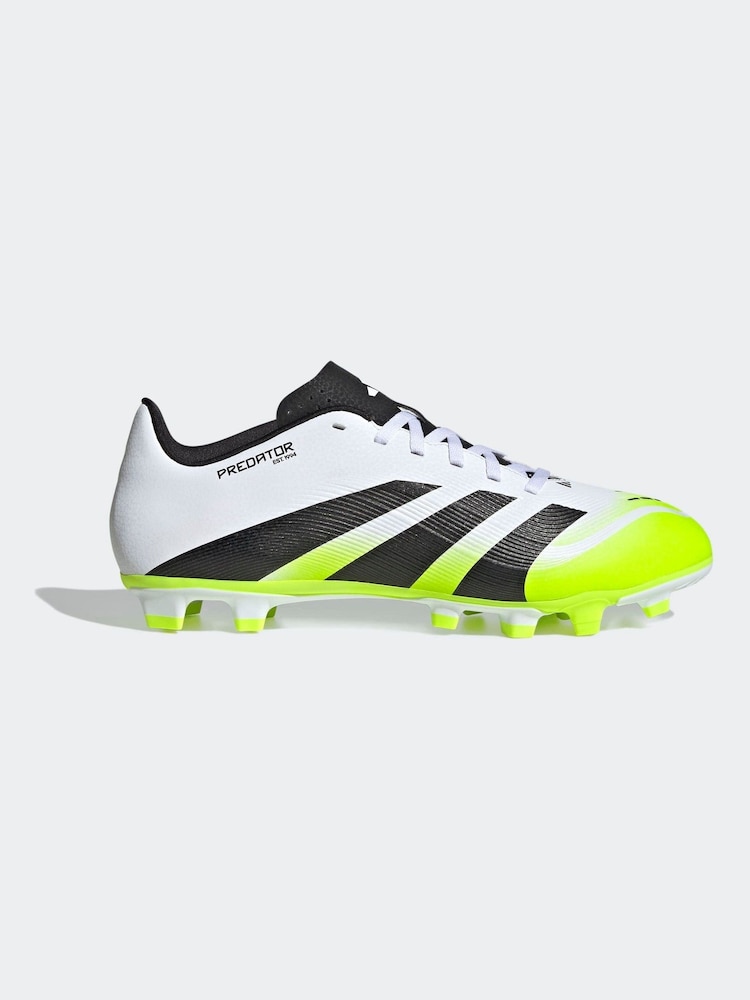 adidas White/Lemon Adult Predator Club Firm/Multi Ground Boots - Image 1 of 11
