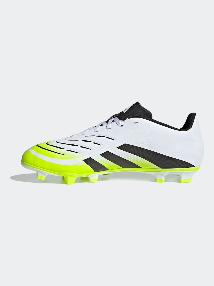 adidas White/Lemon Adult Predator Club Firm/Multi Ground Boots - Image 2 of 11